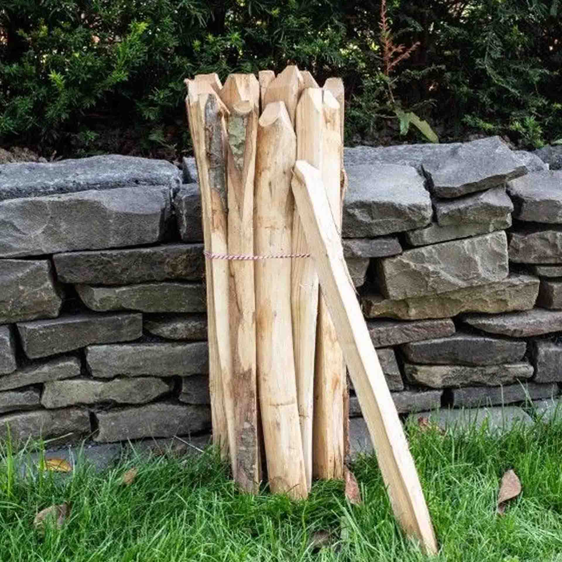 Kastanjelatten 15 stuks, hoogte 50 cm