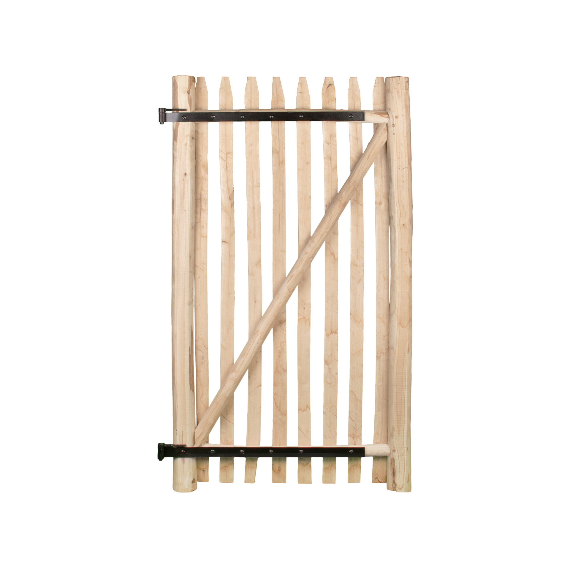 Premium Schapenhek poort, kastanje (pen-en-gatverbinding en geschroefd) incl. beslag, voorgemonteerd ,