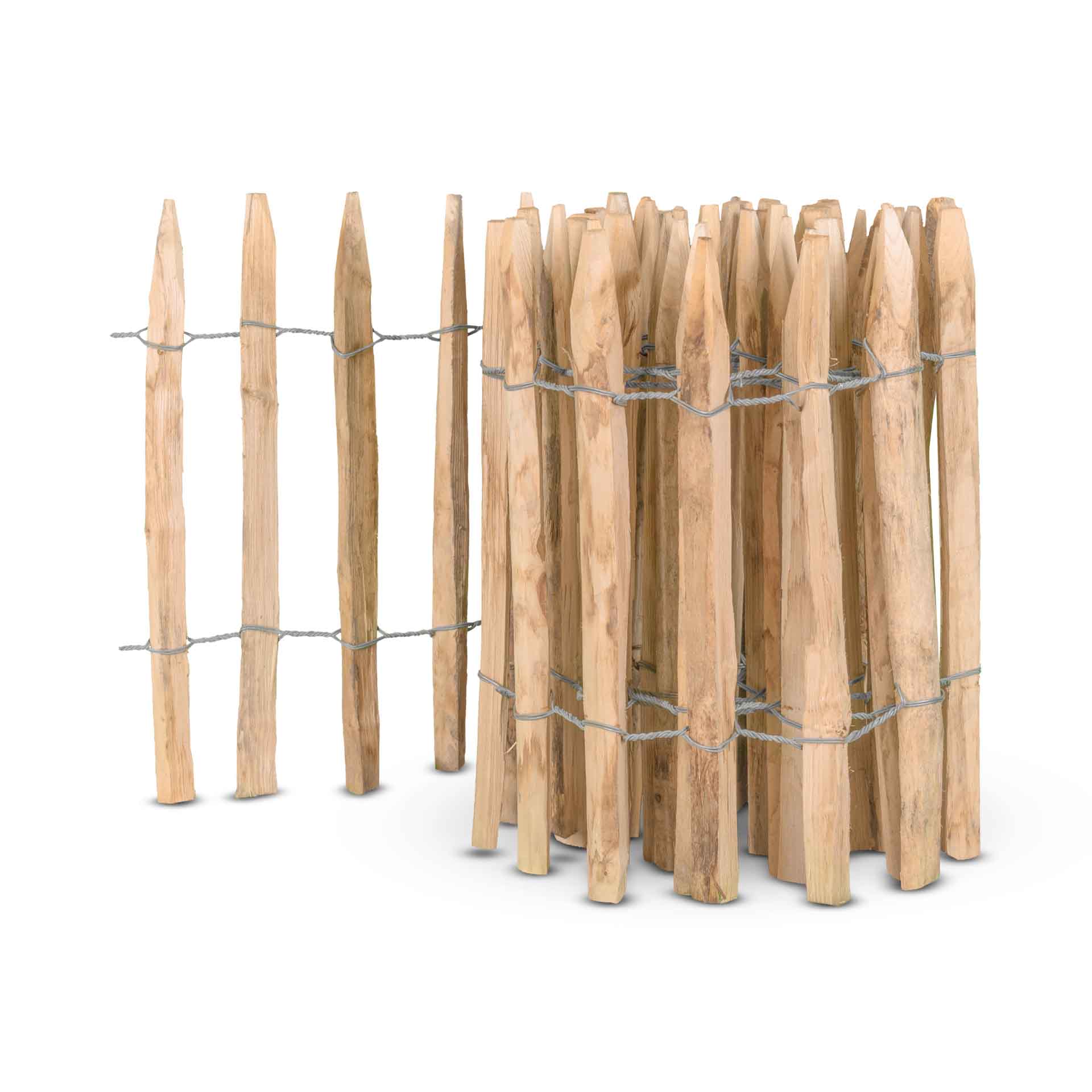 Frans premium schapenhek kastanje - lengte 5 meter, hoogte 50 cm, latafstand 4-5 cm