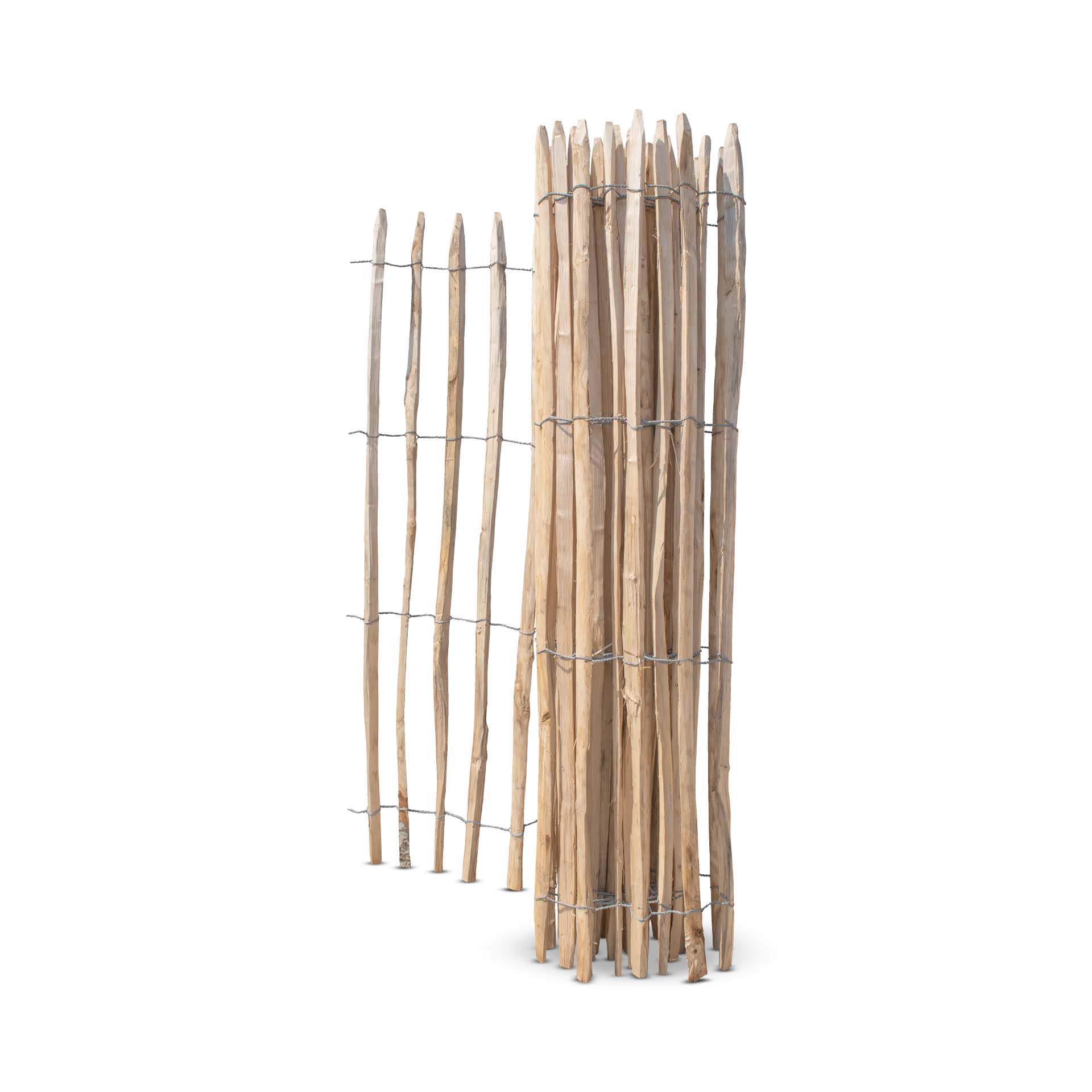 Frans premium schapenhek kastanje - lengte 5 meter, hoogte 175 cm, latafstand 6-7 cm