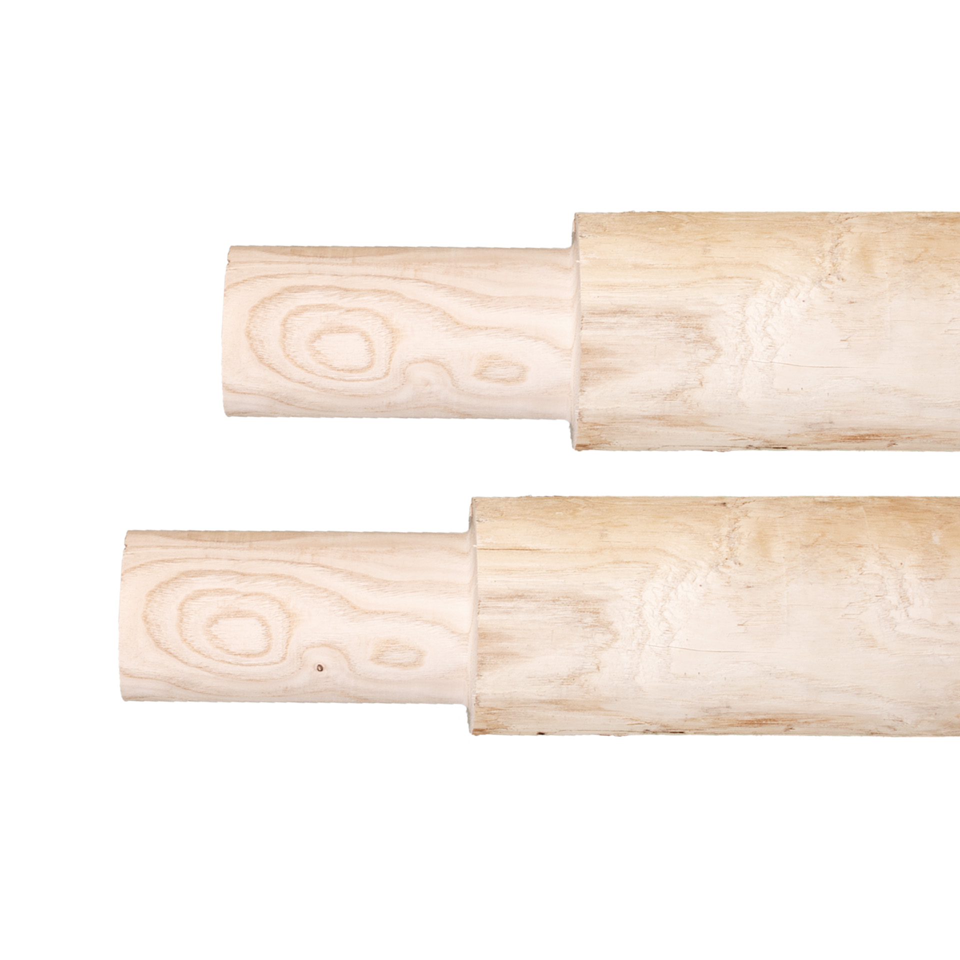 Deels gefreesde palen voor bodemhulsen Ø 80 mm in verschillende lengtes, kastanje 50 cm