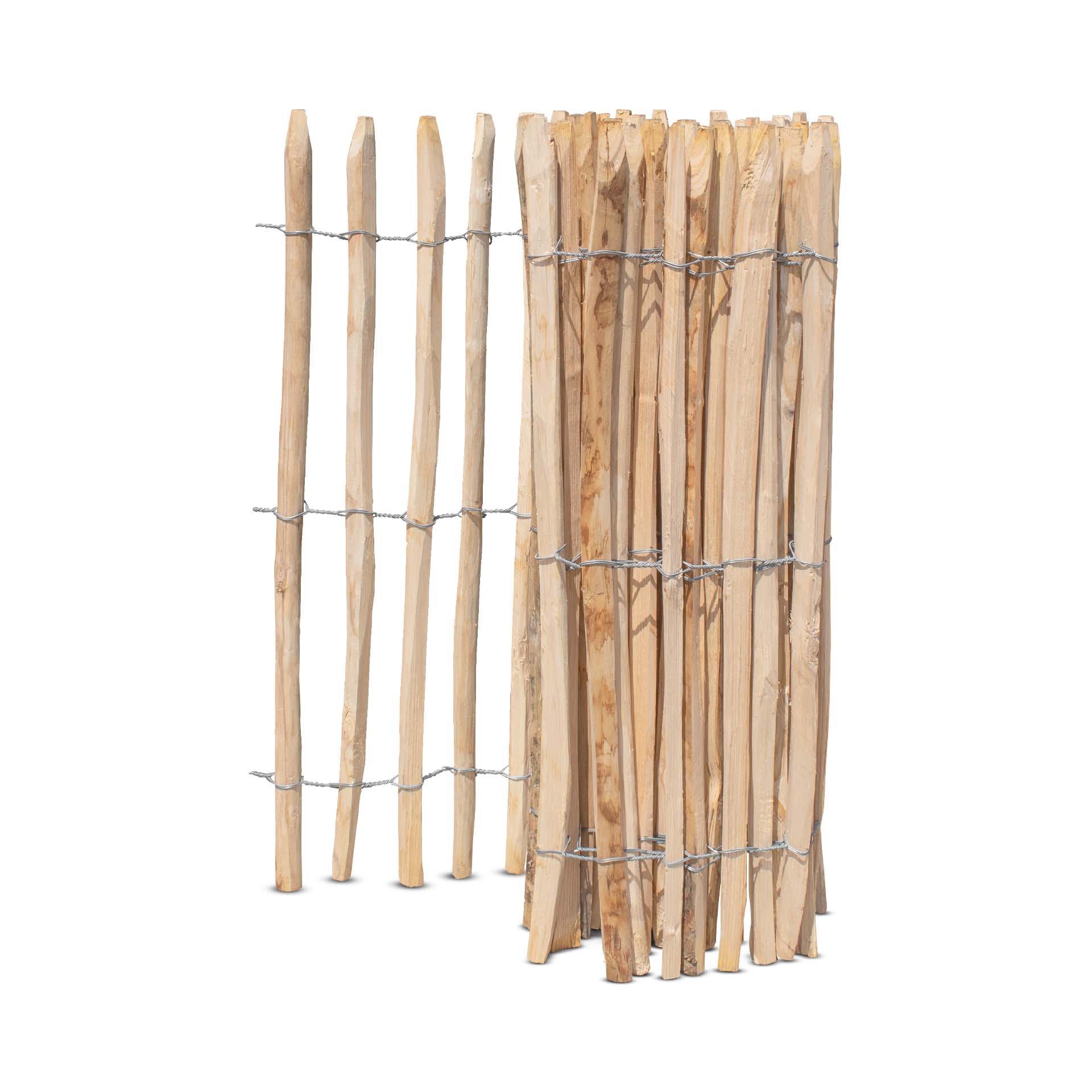 Frans premium schapenhek kastanje - lengte 5 meter, hoogte 100 cm, latafstand 4-5 cm