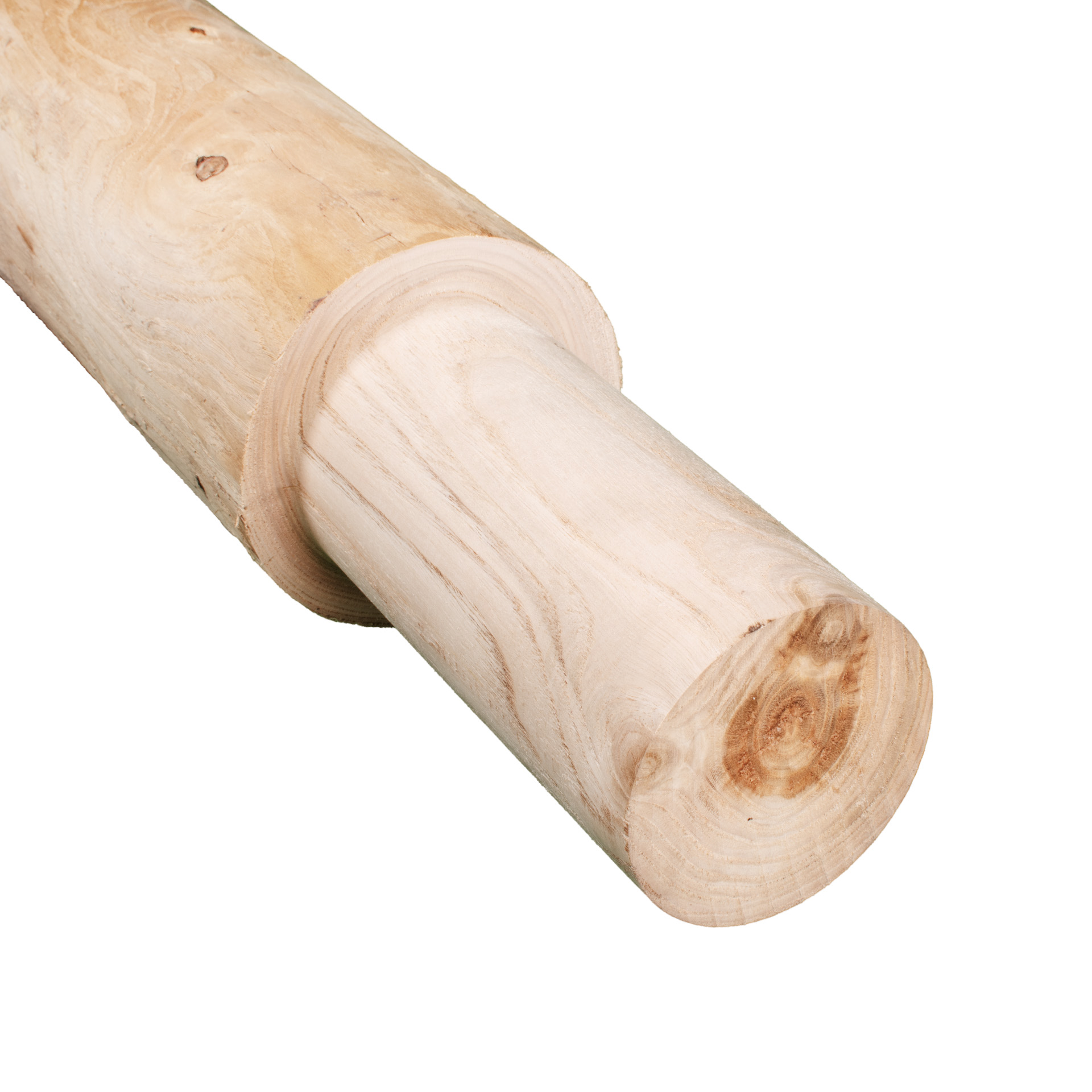 Deels gefreesde palen voor bodemhulsen Ø 80 mm in verschillende lengtes, kastanje 50 cm