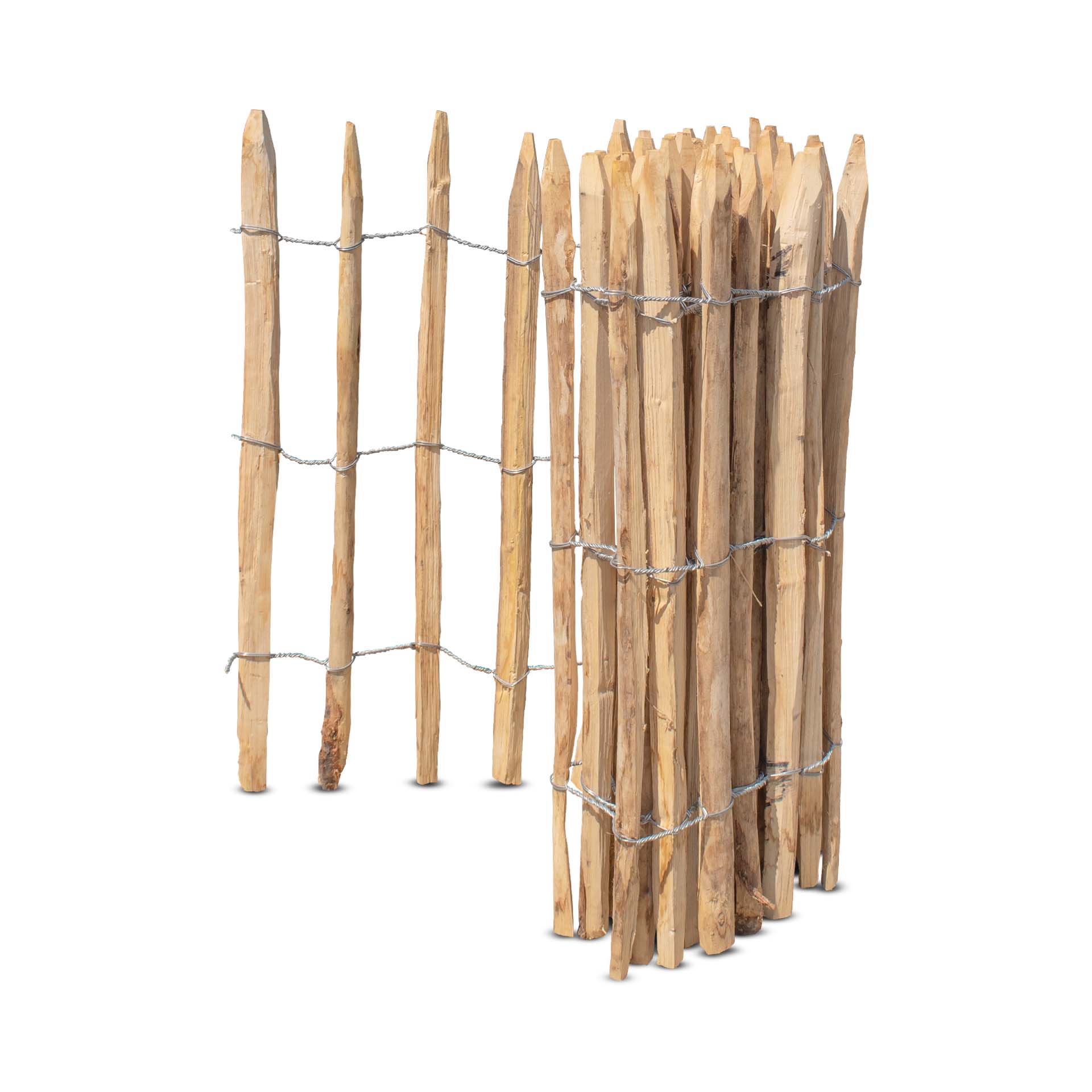 Frans premium schapenhek kastanje - lengte 5 meter, hoogte 80 cm, latafstand 6-7 cm