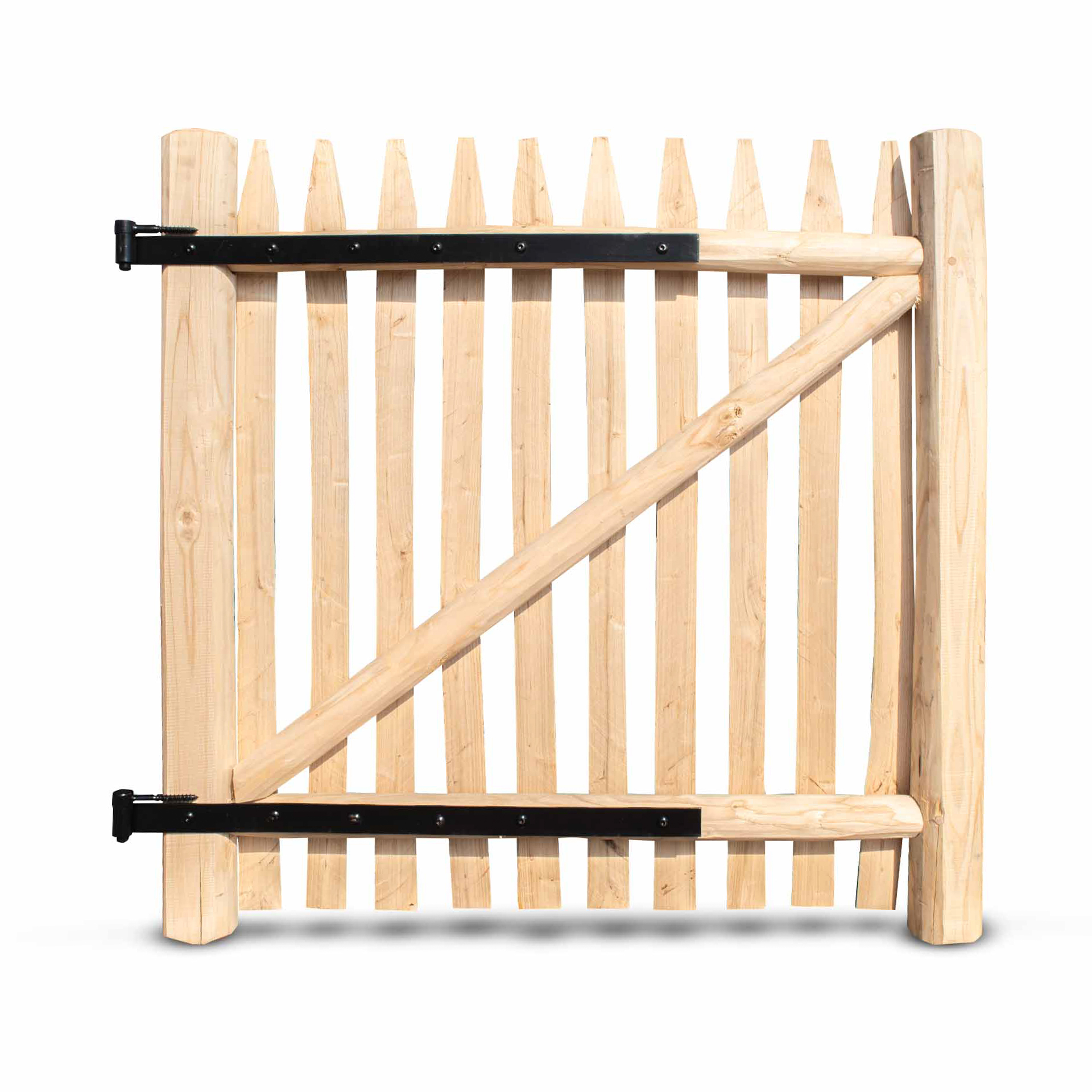 Deluxe Schapenhek poort, kastanje, Breedte 175 cm, hoogte 120 cm (pen-en-gatverbinding en geschroefd) incl. beslag, voorgemonteerd