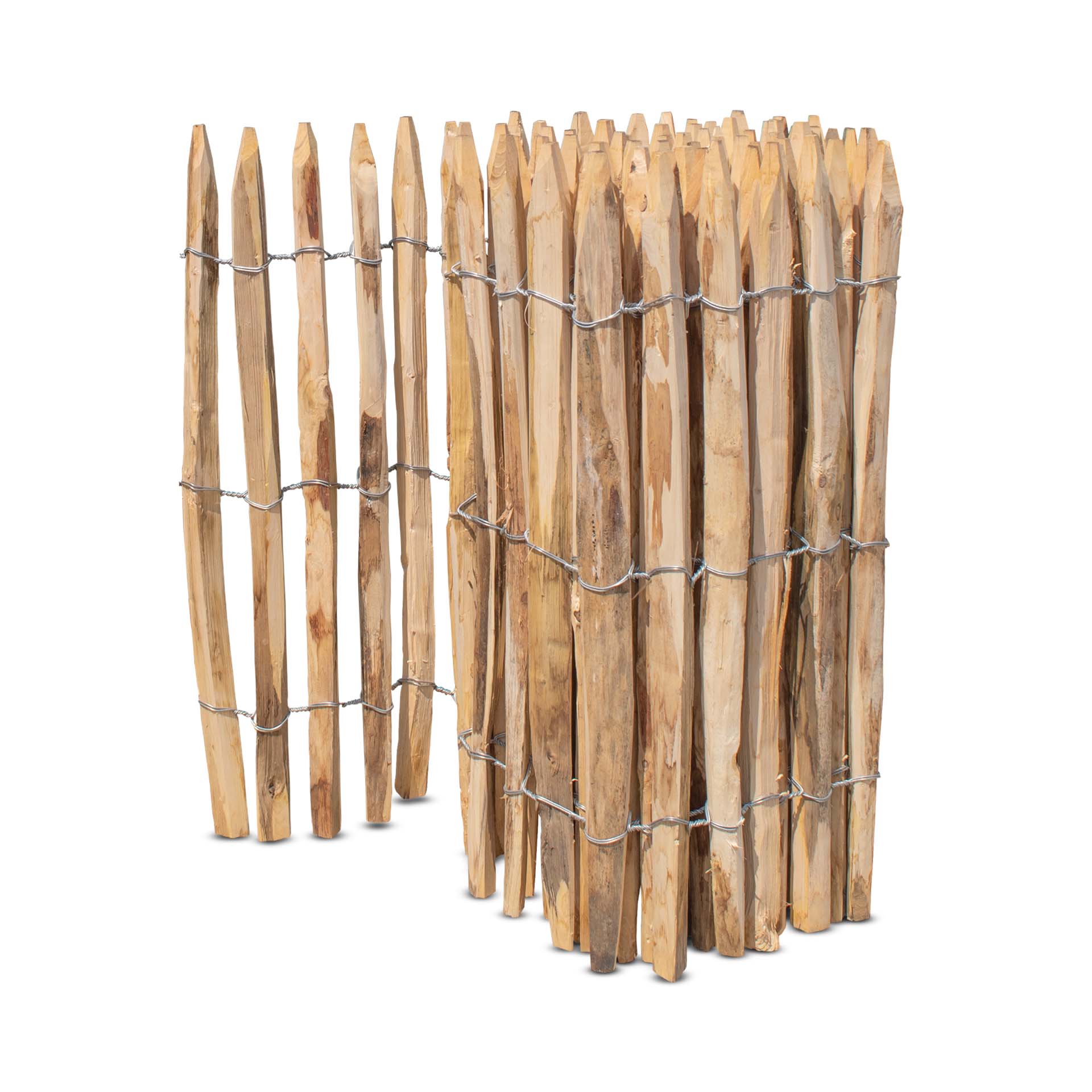 Frans premium schapenhek kastanje - lengte 5 meter, hoogte 80 cm, latafstand 2-3 cm