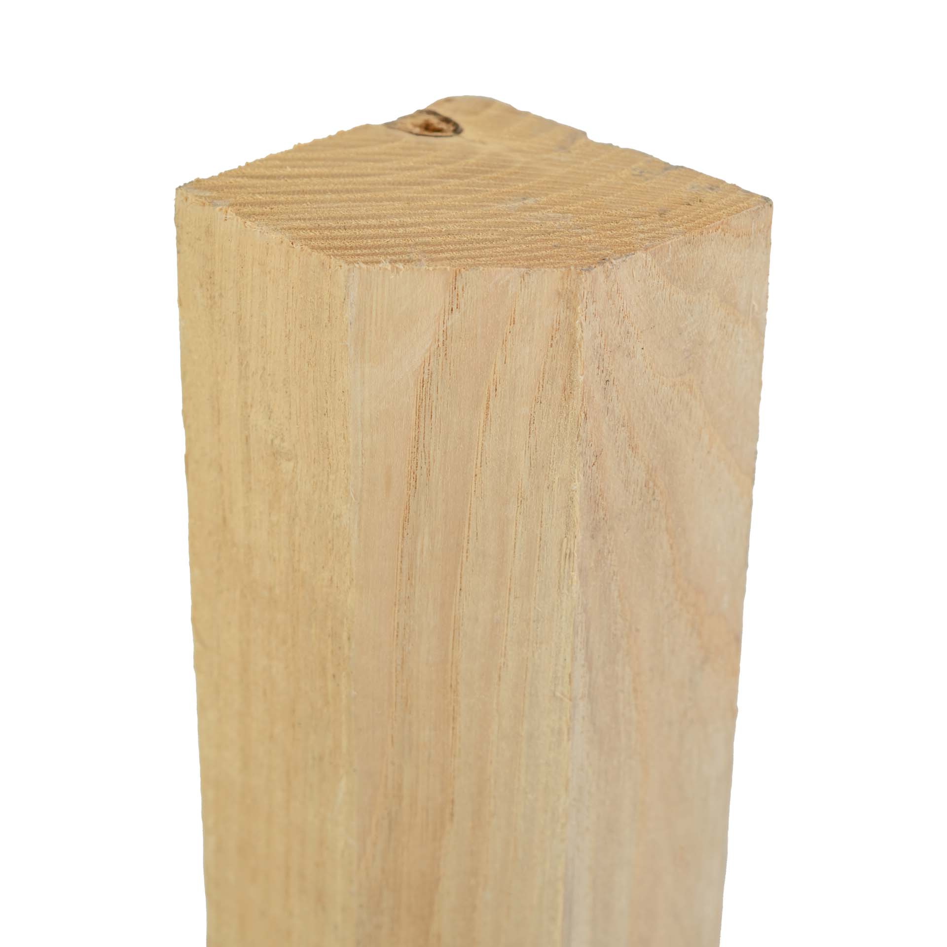 Vijfhoekige kastanje paal, 120 cm lang, diameter 6-8 cm