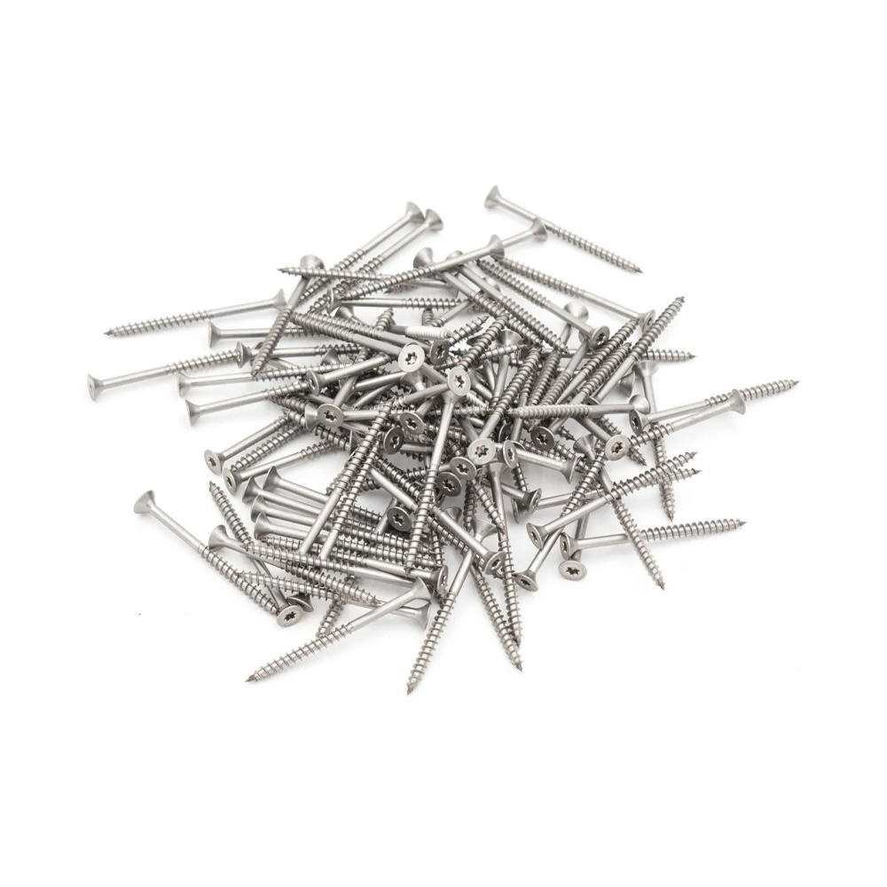 Roestvrijstalen schroeven (100 stuks, 4,5 x 60 mm, Torx) voor het vastmaken van schapenhekken Roestvrijstalen schroeven (100 stuks, 4,5 x 60 mm, Torx) voor het vastmaken van schapenhekken