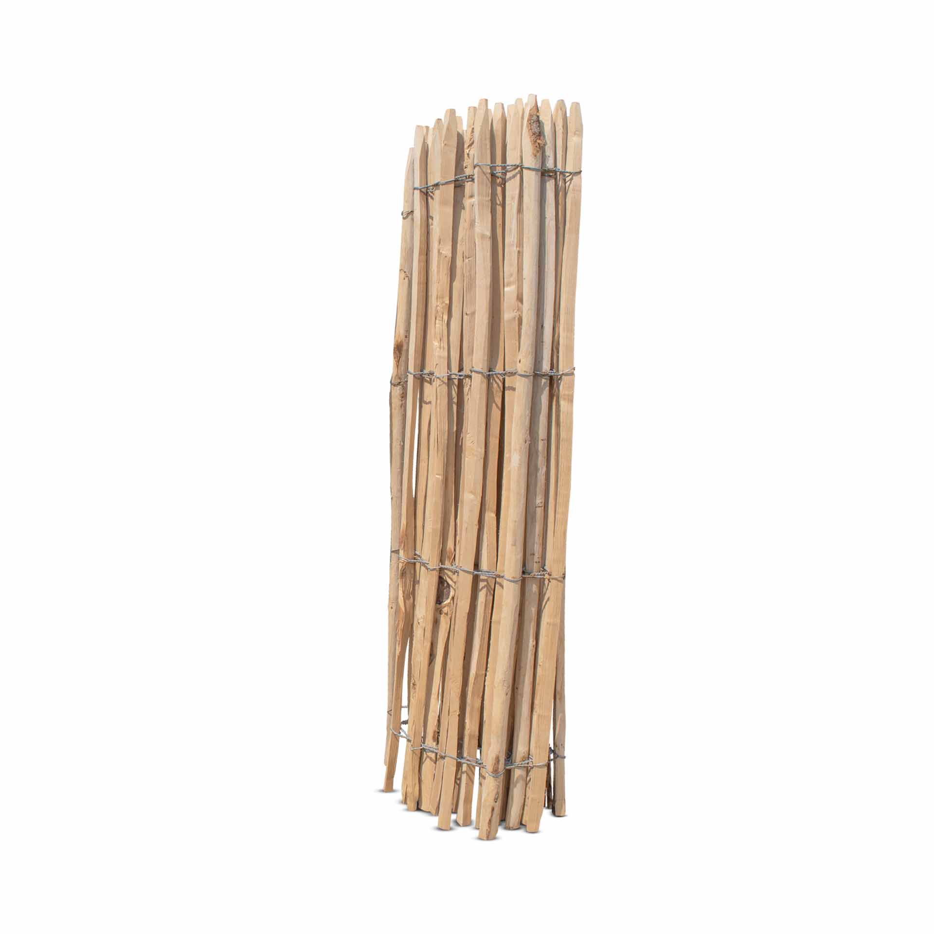 Frans premium schapenhek kastanje - lengte 5 meter, hoogte 150 cm, latafstand 6-7 cm