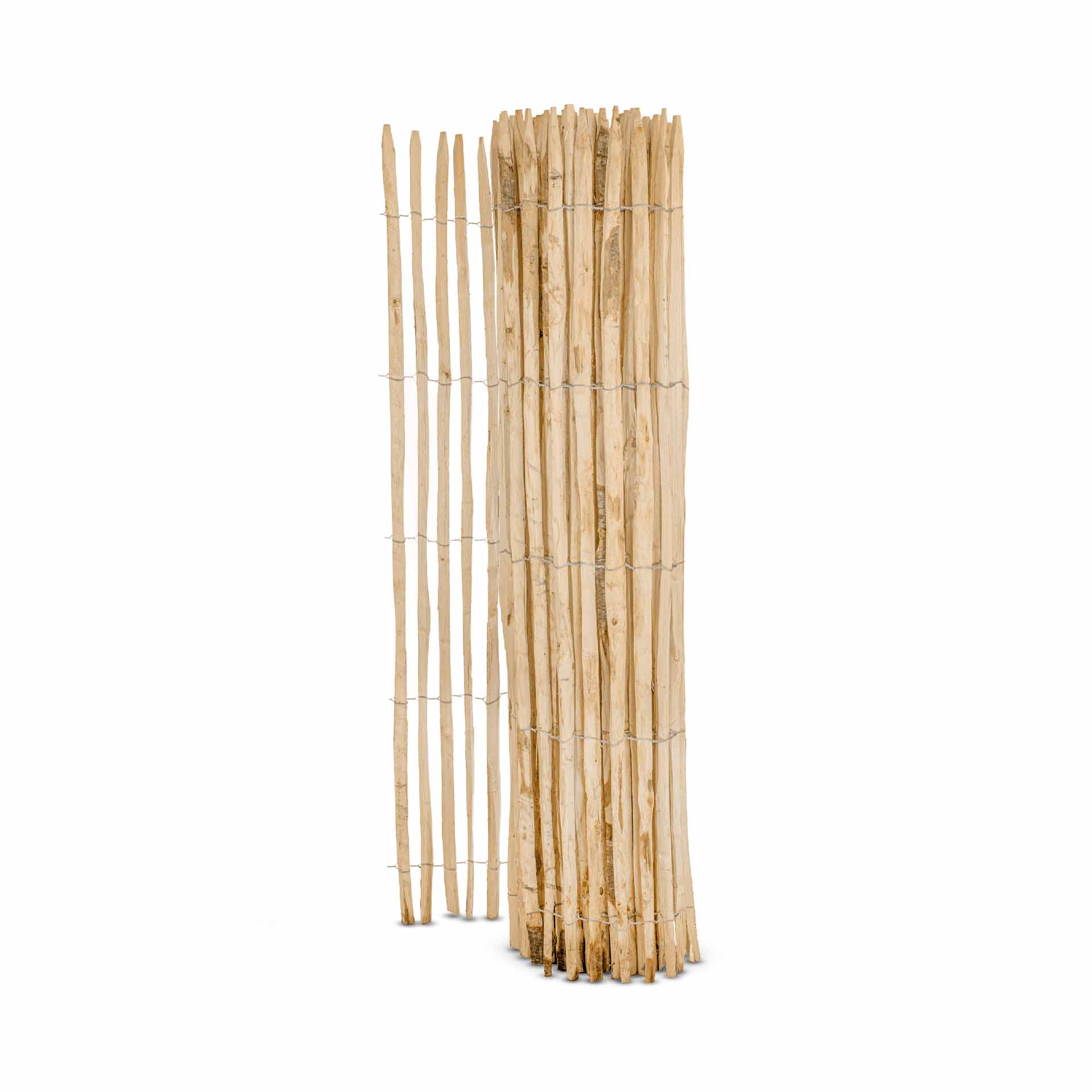 Frans premium schapenhek kastanje - lengte 5 meter, hoogte 200 cm, latafstand 2-3 cm